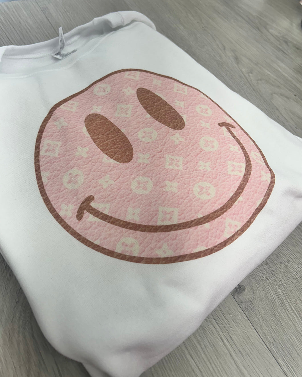 Pink Smiley Face Sweatshirt