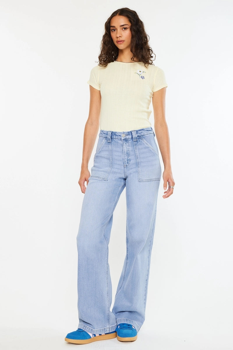 KanCan - High Rise Wide Leg JEANS-KC9396