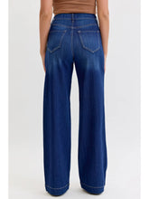 Load image into Gallery viewer, Cello - Comfort Dark High Rise Pull-On Wide Leg Denim

