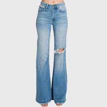 Load image into Gallery viewer, Petra 153-Distressed Super High Rise 70&#39;s Flare (Amy’s Fav!)
