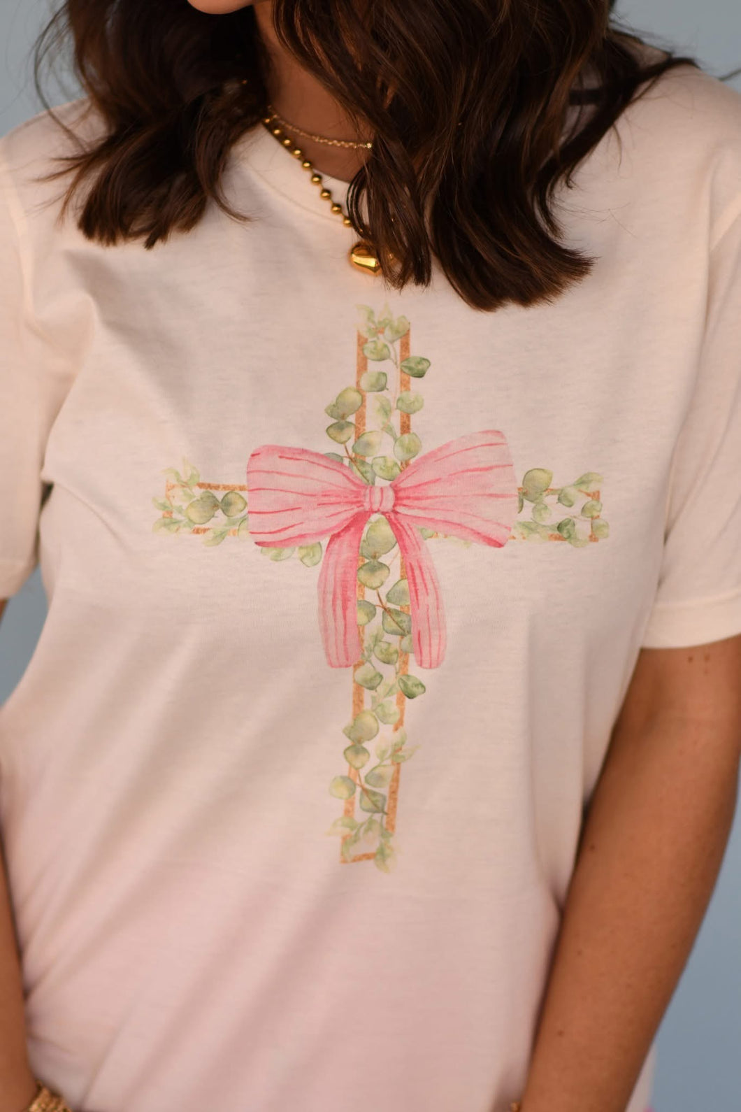 Vine Cross Bow Bella Tee