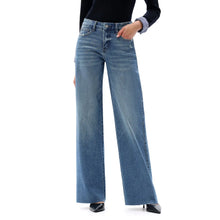 Load image into Gallery viewer, Viral TikTok ONESO - Mid Rise Wide Leg Jeans Raw Hem Vintage Distressed OSW8019
