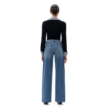 Load image into Gallery viewer, Viral TikTok ONESO - Mid Rise Wide Leg Jeans Raw Hem Vintage Distressed OSW8019
