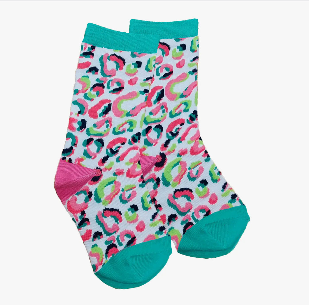 Kid Rainbow Leopard Socks